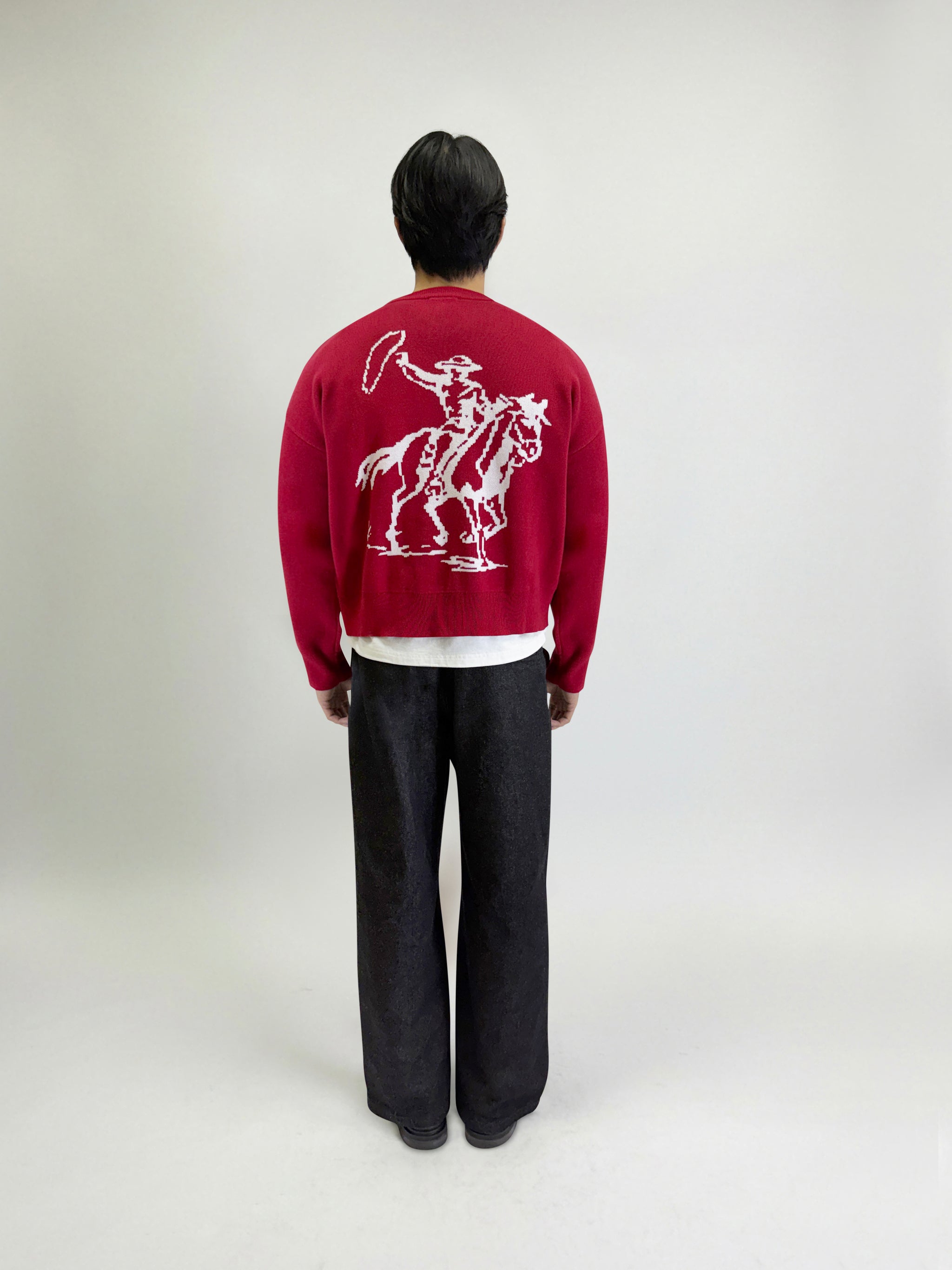 Red Jacquard Knit