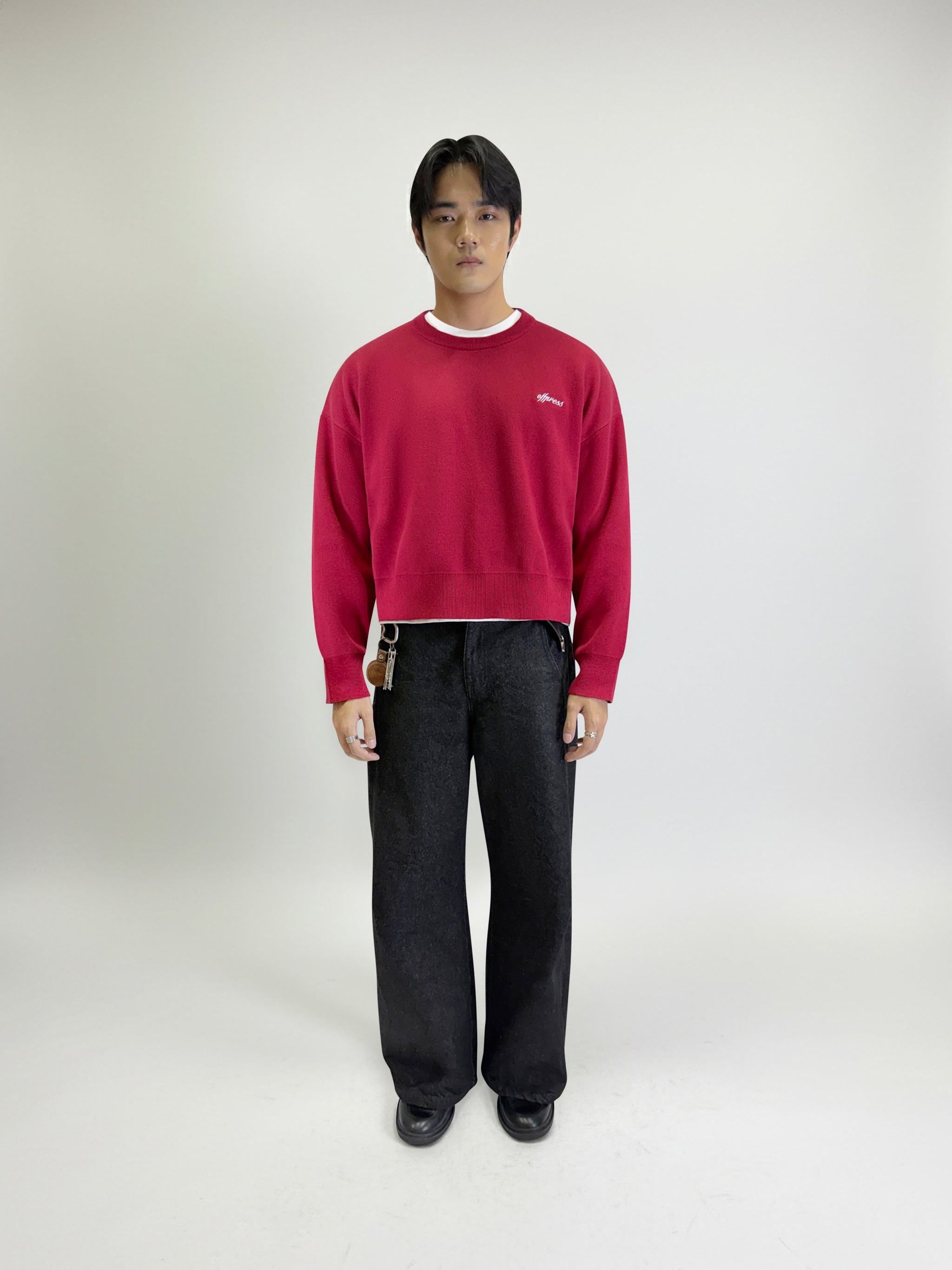 Red Jacquard Knit